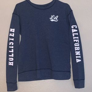Hollister Navy Long Sleeve Crewneck Sweatshirt